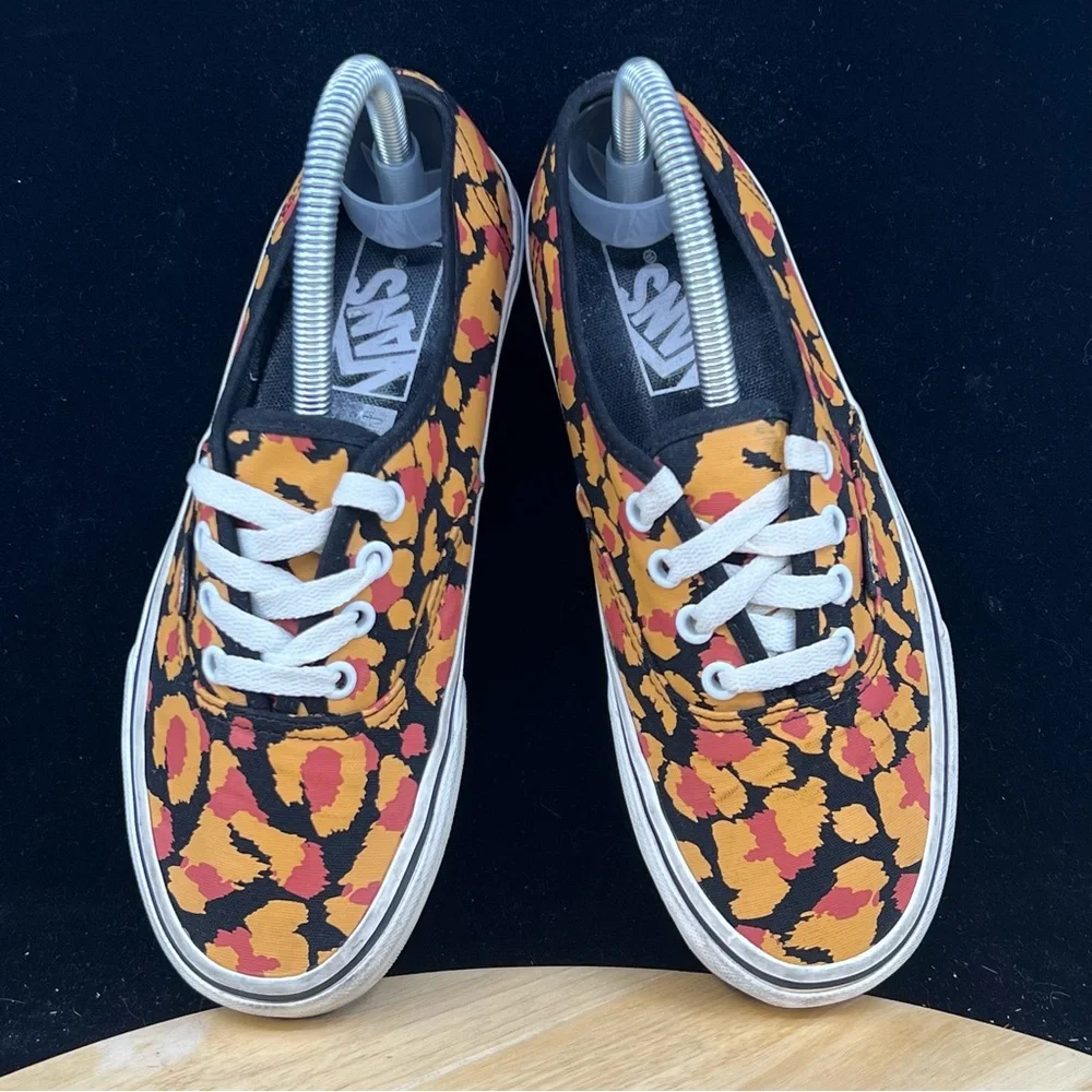 Vans Classic Lace Up Orange/Black Animal Print Women’s Size 6.5 - Picture 7 of 10